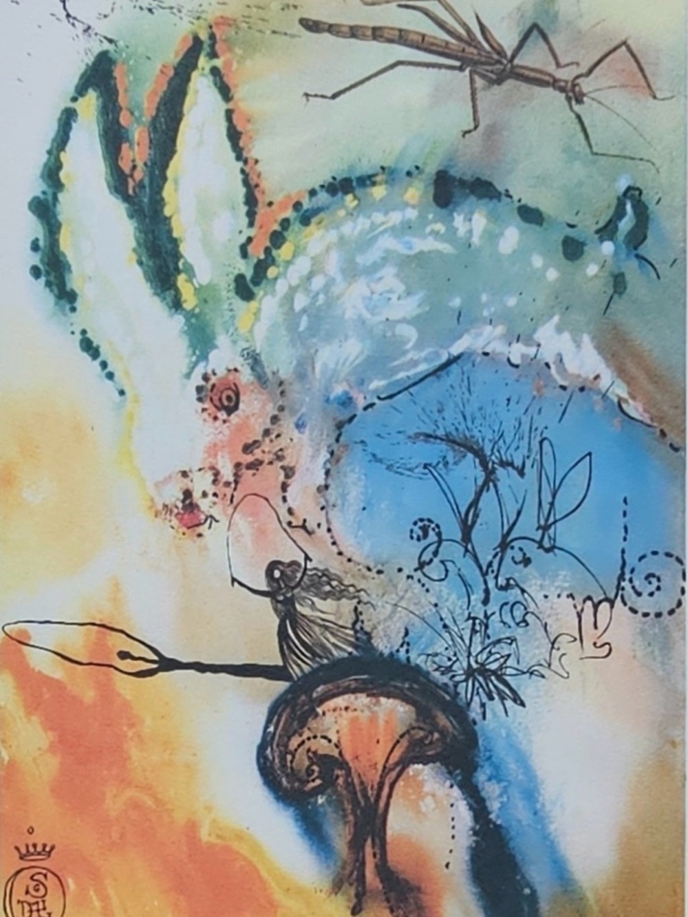 Salvador Dali canvas print Alice in Wonderland 7/13 30x40cms